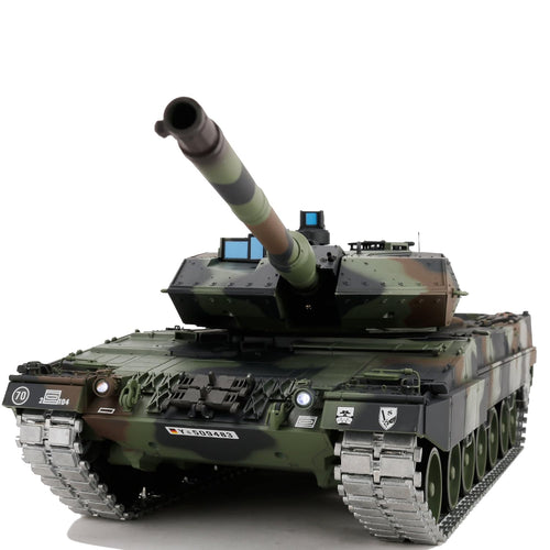 Clearance Sale 1/16 2.4ghz Remote Control German Leopard 2A6 Tank Model(360-Degree Rotating Turret)(Steel Gear Gearbox)(3800mah Battery)