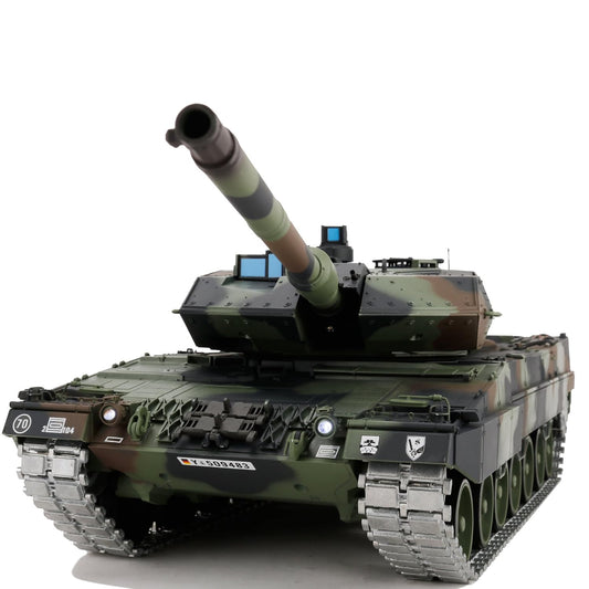 Clearance Sale 1/16 2.4ghz Remote Control German Leopard 2A6 Tank Model(360-Degree Rotating Turret)(Steel Gear Gearbox)(3800mah Battery)